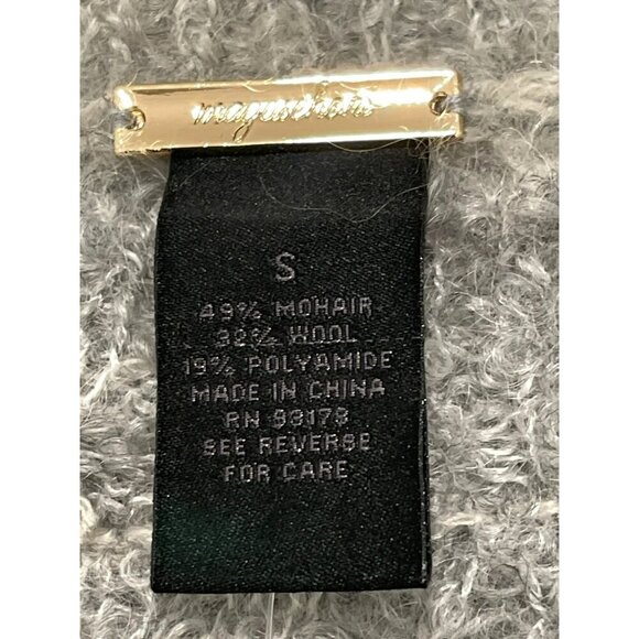 Magaschoni $298 Gray Mohair Blend Sweater Size Small NWT - Picture 4 of 5